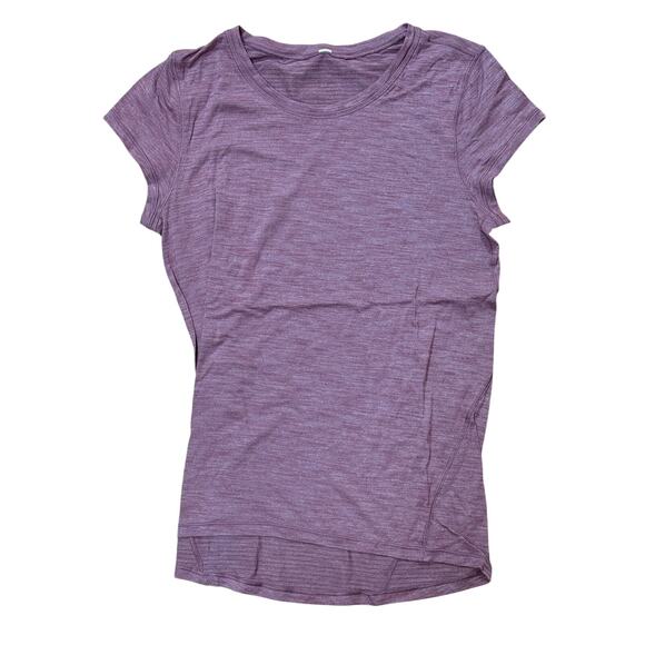 (4) $68 Lululemon Run Around Tee Heathered Aurora - Picture 3 of 4